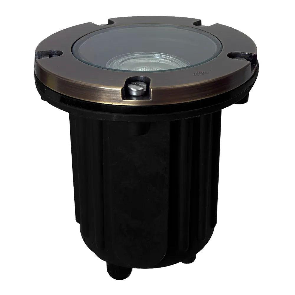 UNB04 Cast Brass 12V Low Voltage Round LED In-Ground Well Light MR16 Socket IP65 Waterproof