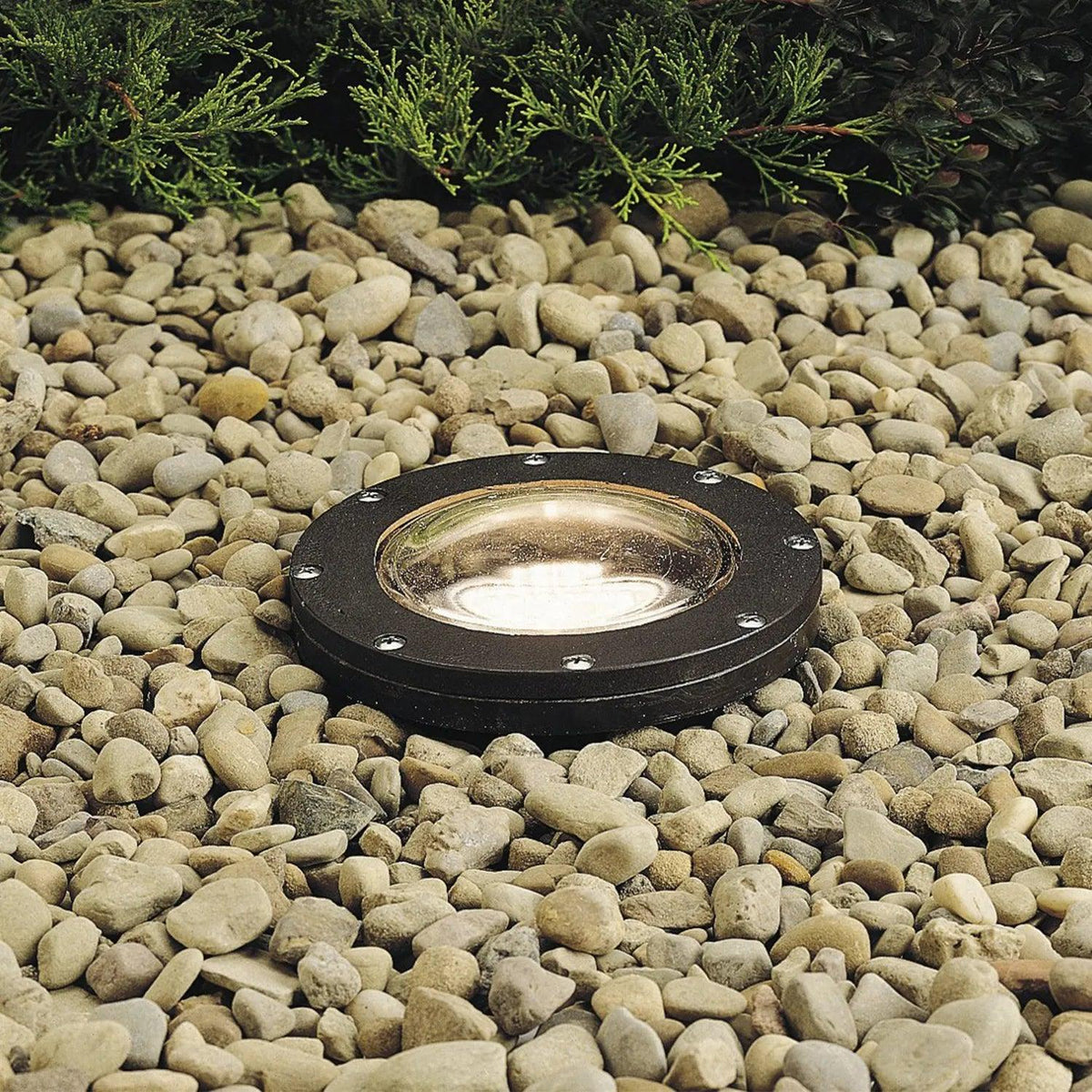 UNB04 Cast Brass 12V Low Voltage Round LED In-Ground Well Light MR16 Socket IP65 Waterproof