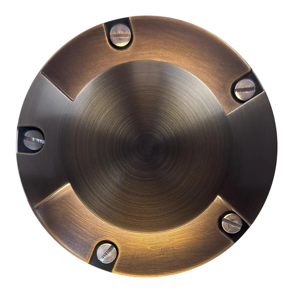 UNB10 Cast Brass Round Bi-Directional 12V Low Voltage LED In-ground Well Light MR16 Socket