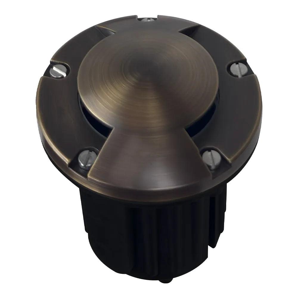 UNB10 Cast Brass Round Bi-Directional 12V Low Voltage LED In-ground Well Light MR16 Socket
