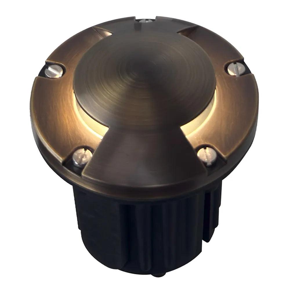 UNB10 Cast Brass Round Bi-Directional 12V Low Voltage LED In-ground Well Light MR16 Socket