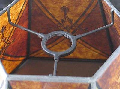 Craftsman Parchment Hexagon Style Mica Lampshade (05702N)