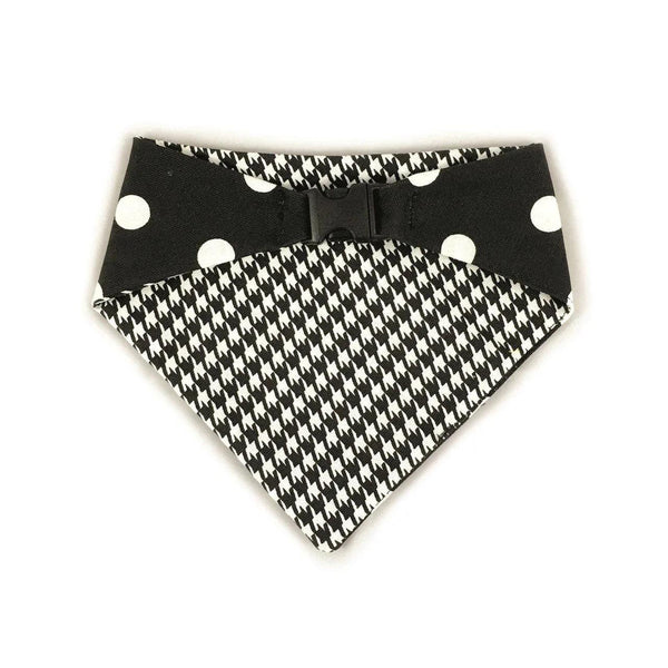 Black Houndstooth Reversible Dog Bandana - Gifts for You 'n Me