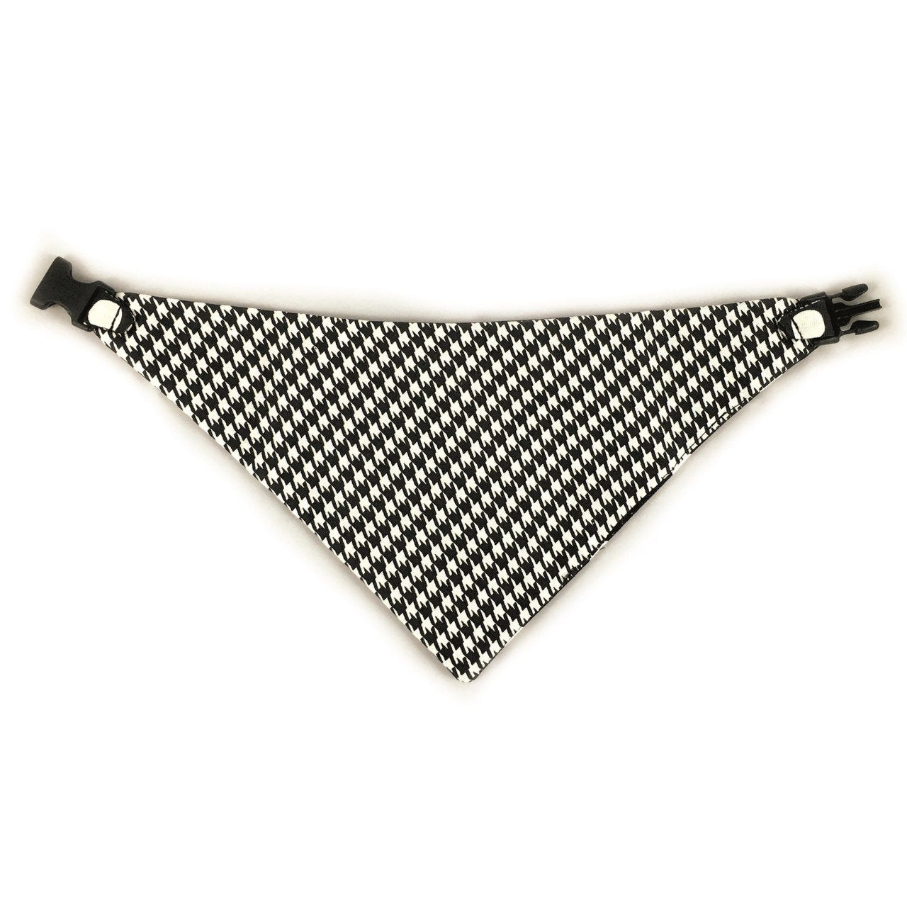 Black Houndstooth Reversible Dog Bandana