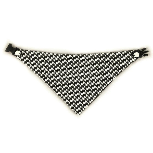 Black Houndstooth Reversible Dog Bandana - Gifts for You 'n Me