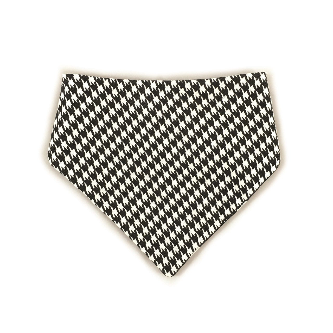 Black Houndstooth Reversible Dog Bandana