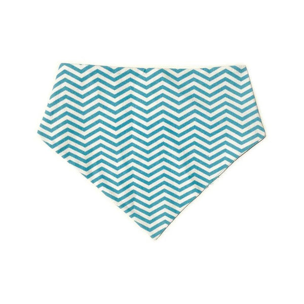 Baby Blue Chevron Reversible Dog Bandana - Gifts for You 'n Me