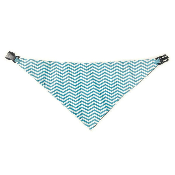 Baby Blue Chevron Reversible Dog Bandana - Gifts for You 'n Me