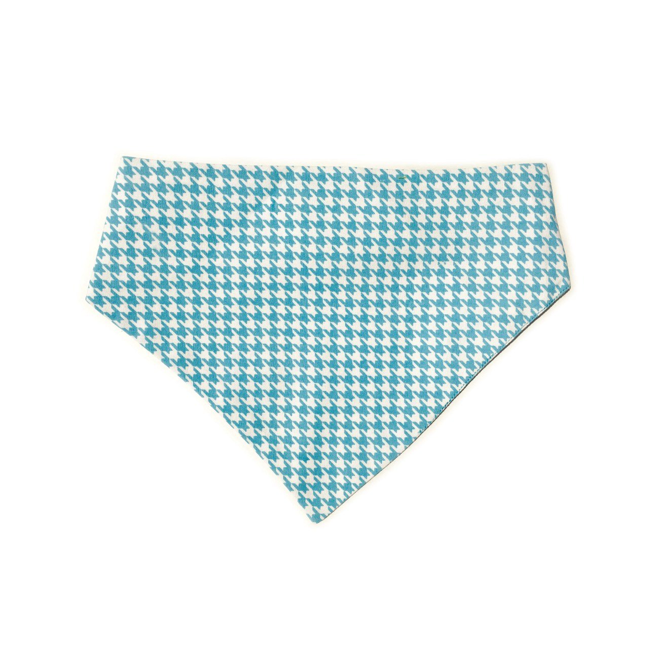 Baby Blue Houndstooth Reversible Dog Bandana