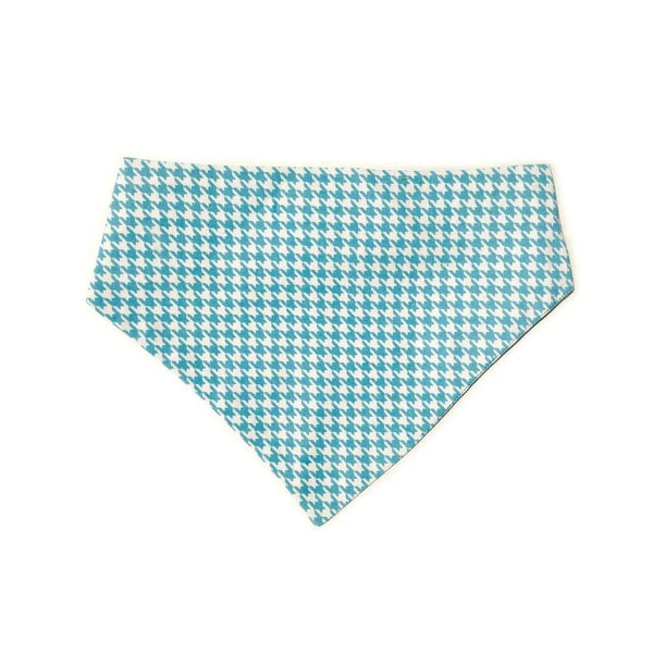 Baby Blue Houndstooth Reversible Dog Bandana - Gifts for You 'n Me