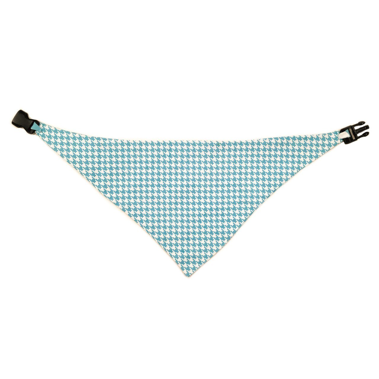 Baby Blue Houndstooth Reversible Dog Bandana
