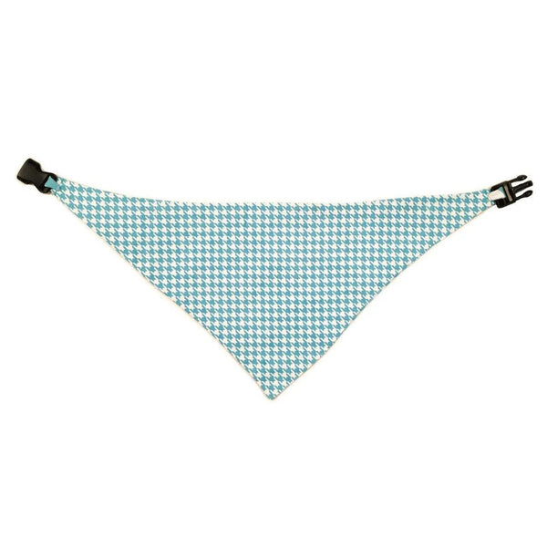Baby Blue Houndstooth Reversible Dog Bandana - Gifts for You 'n Me