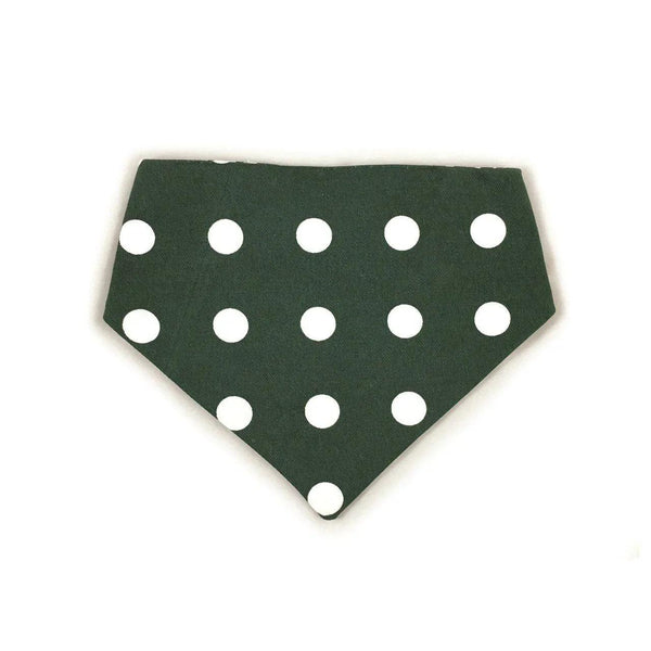 Dark Green Houndstooth Reversible Dog Bandana - Gifts for You 'n Me