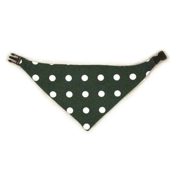 Dark Green Houndstooth Reversible Dog Bandana - Gifts for You 'n Me