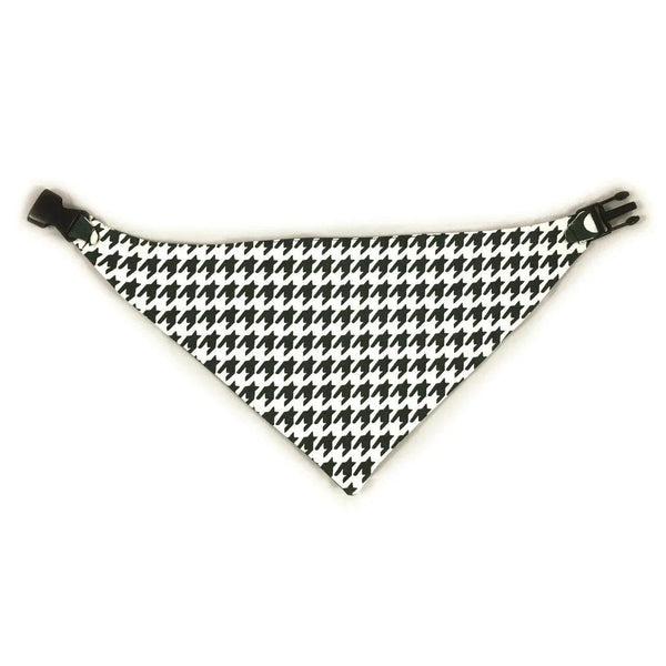 Dark Green Houndstooth Reversible Dog Bandana - Gifts for You 'n Me