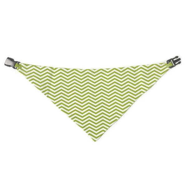 Lime Green Chevron Reversible Dog Bandana - Gifts for You 'n Me
