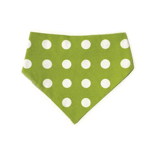 Lime Green Houndstooth Reversible Dog Bandana - Gifts for You 'n Me