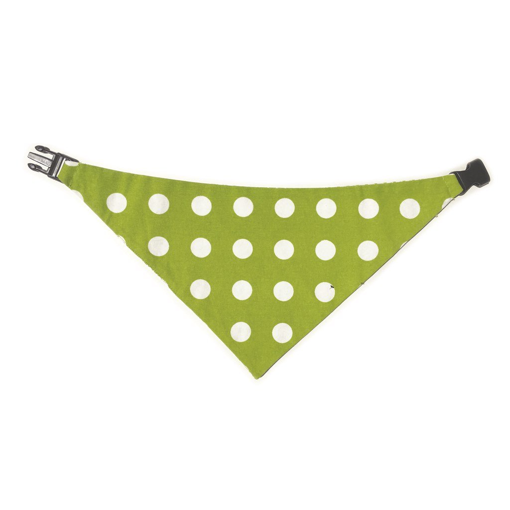 Lime Green Houndstooth Reversible Dog Bandana