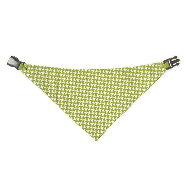 Lime Green Houndstooth Reversible Dog Bandana - Gifts for You 'n Me