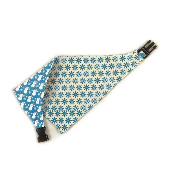 Holiday Snowmen Reversible Dog Bandana - Gifts for You 'n Me