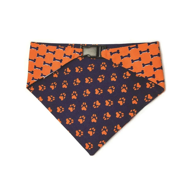Blue & Orange Reversible Dog Bandana - Gifts for You 'n Me