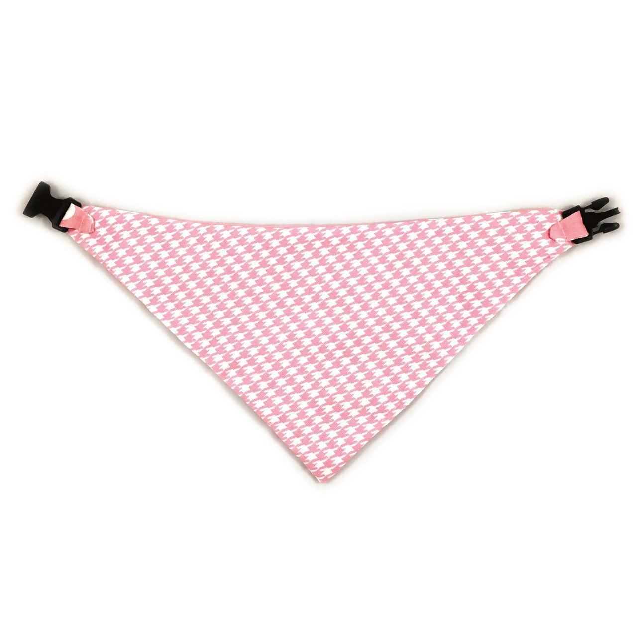 Baby Pink Houndstooth Reversible Dog Bandana