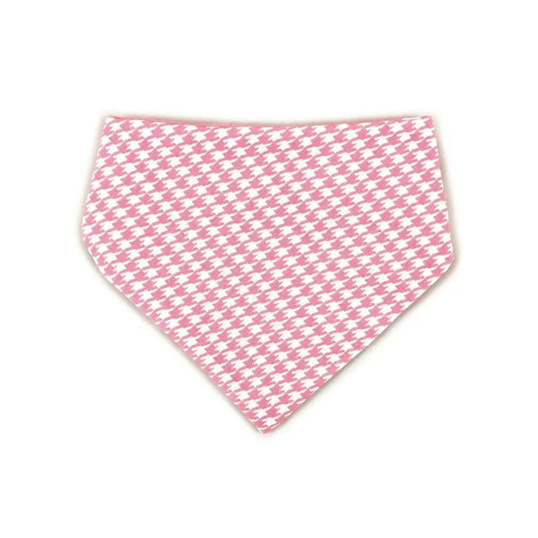 Baby Pink Houndstooth Reversible Dog Bandana - Gifts for You 'n Me