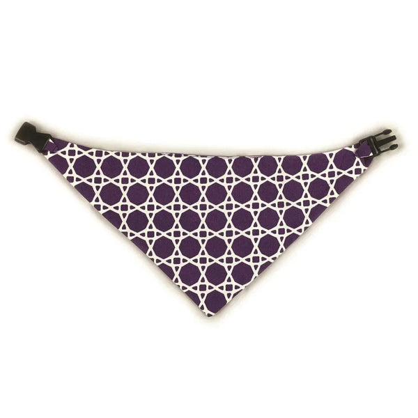 Purple Trellis Reversible Dog Bandana - Gifts for You 'n Me