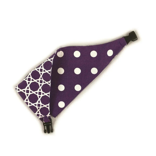 Purple Trellis Reversible Dog Bandana - Gifts for You 'n Me