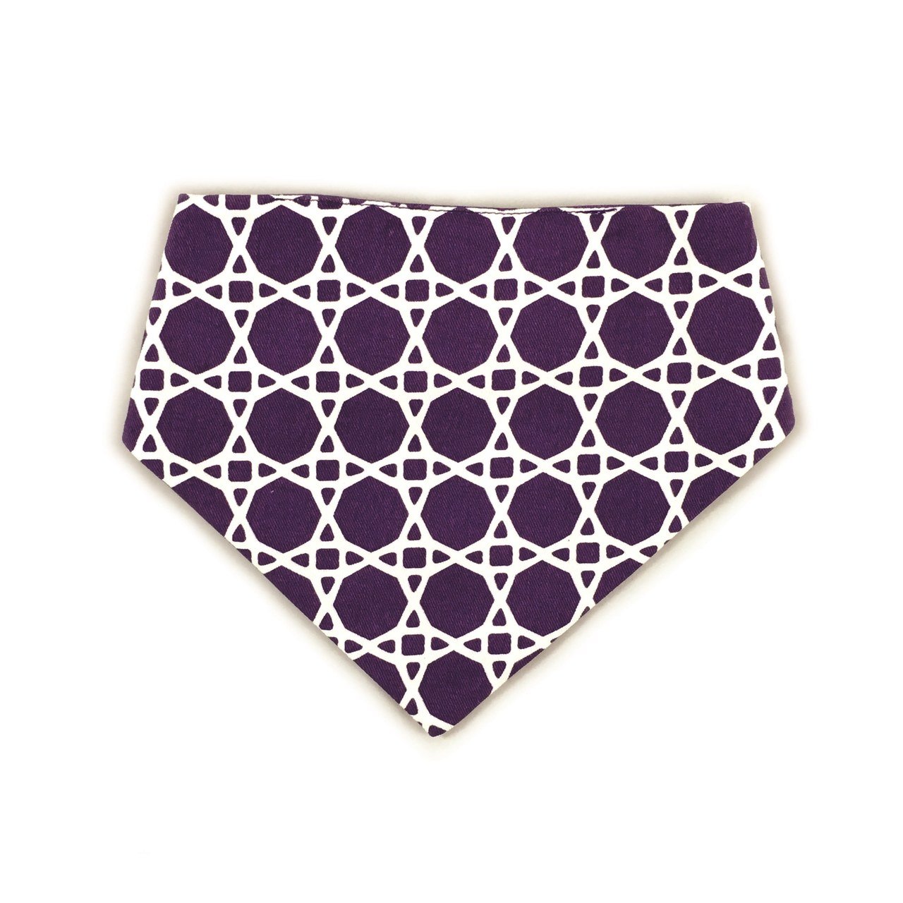 Purple Trellis Reversible Dog Bandana