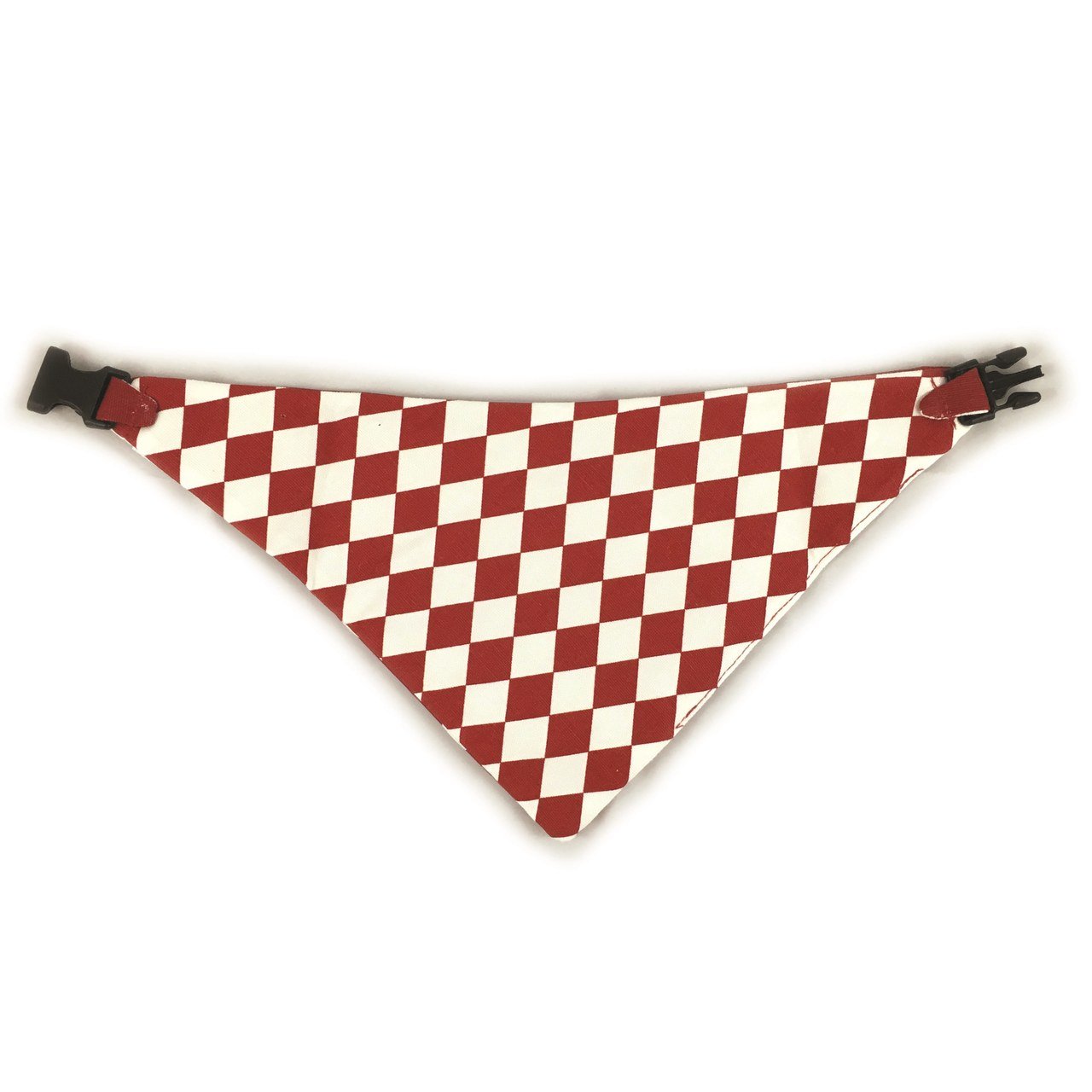 Red Checkered Reversible Dog Bandana
