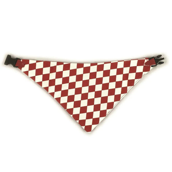Red Checkered Reversible Dog Bandana - Gifts for You 'n Me