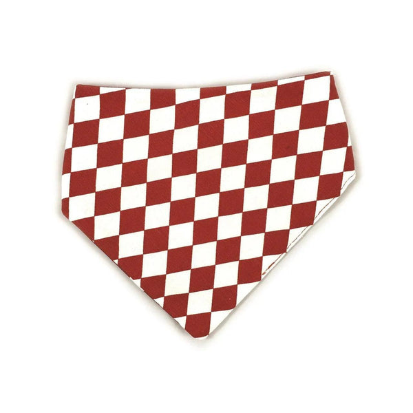 Red Checkered Reversible Dog Bandana - Gifts for You 'n Me