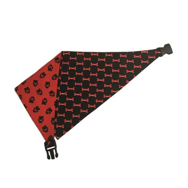 Red & Black Reversible Dog Bandana - Gifts for You 'n Me