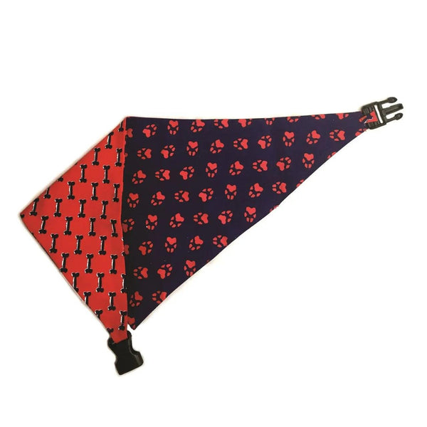 Blue & Red Reversible Dog Bandana - Gifts for You 'n Me