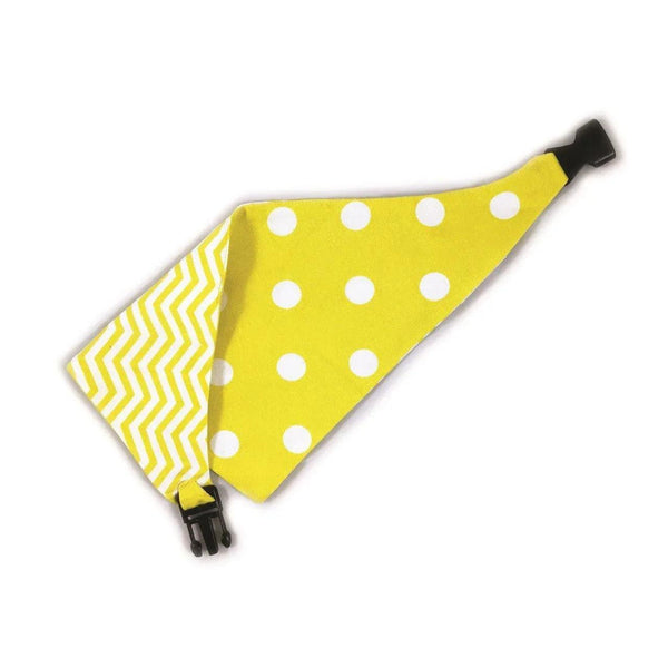 Yellow Chevron Reversible Dog Bandana - Gifts for You 'n Me