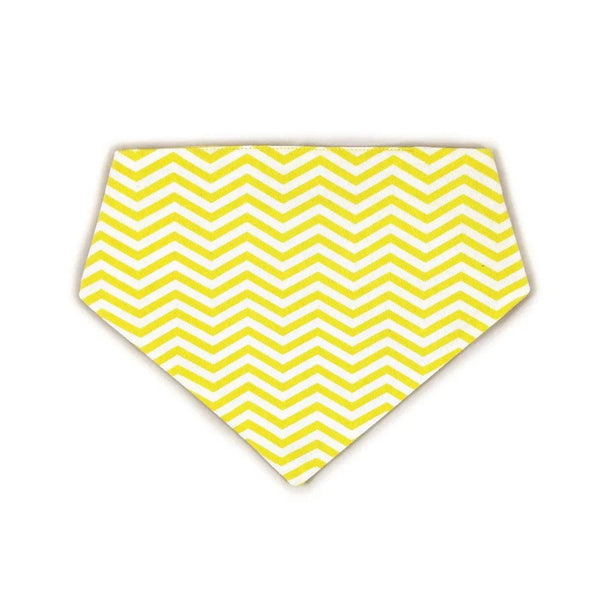 Yellow Chevron Reversible Dog Bandana - Gifts for You 'n Me