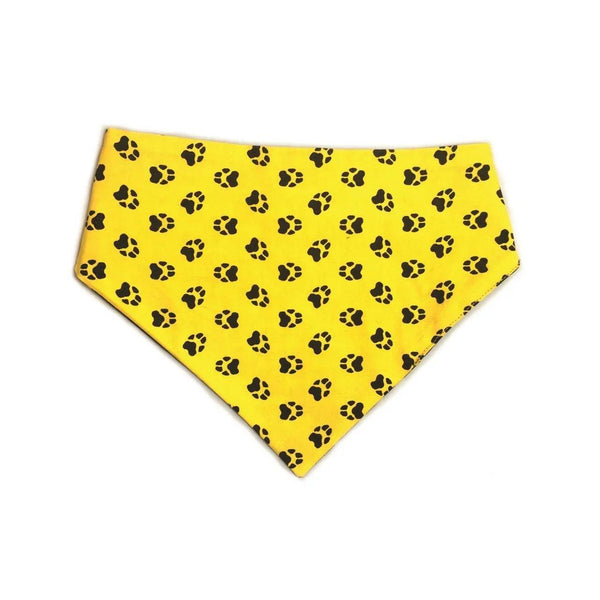 Mustard Yellow & Black Reversible Dog Bandana - Gifts for You 'n Me
