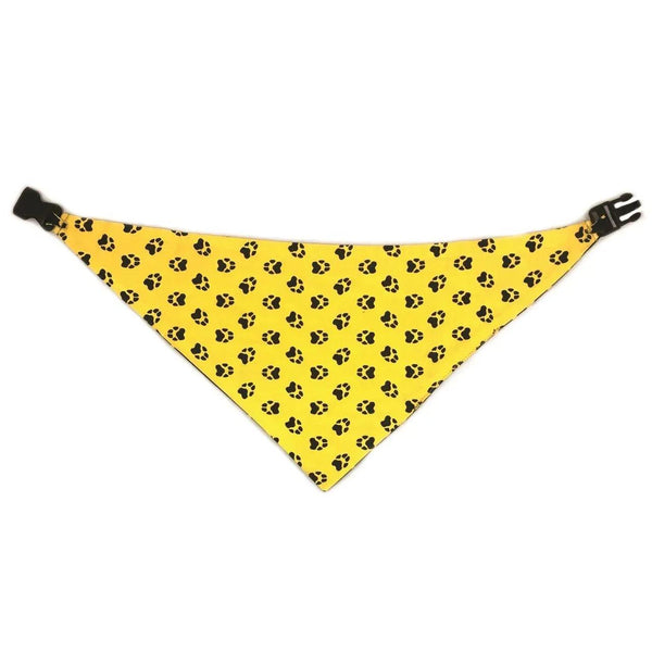Mustard Yellow & Black Reversible Dog Bandana - Gifts for You 'n Me