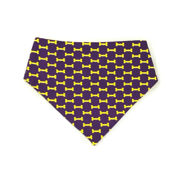 Yellow & Purple Reversible Dog Bandana - Gifts for You 'n Me