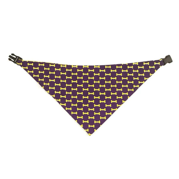 Yellow & Purple Reversible Dog Bandana - Gifts for You 'n Me
