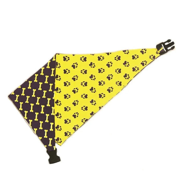 Yellow & Purple Reversible Dog Bandana - Gifts for You 'n Me