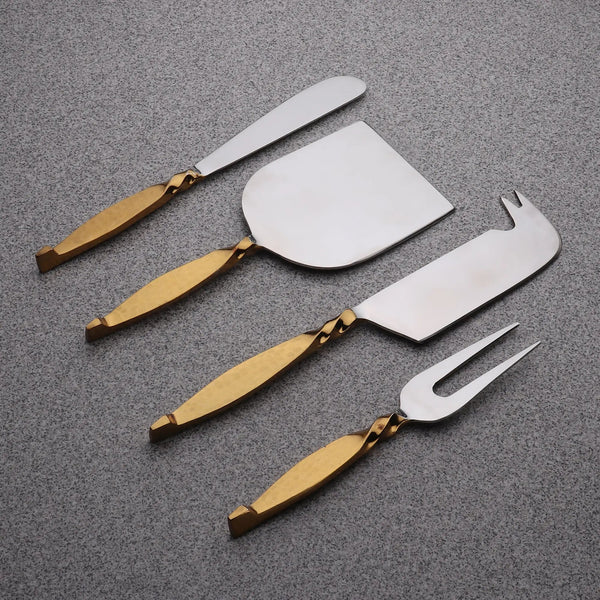 TWISTED URBAN GOLD CHEESE KNIFE 4 PC. SET