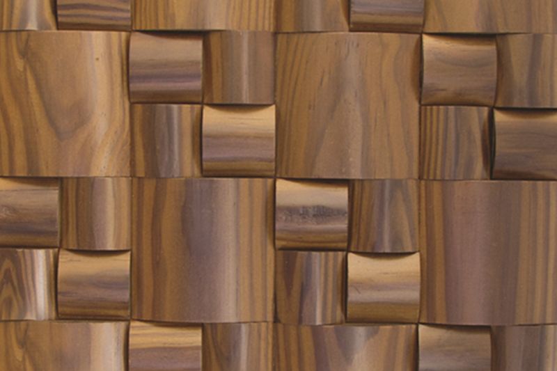 US Pine Pattern Straw Thermowood Mesh-mounted Mosaic Wall Tile - Livfloors Collection