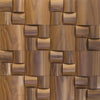 US Pine Pattern Straw Thermowood Mesh-mounted Mosaic Wall Tile - Livfloors Collection