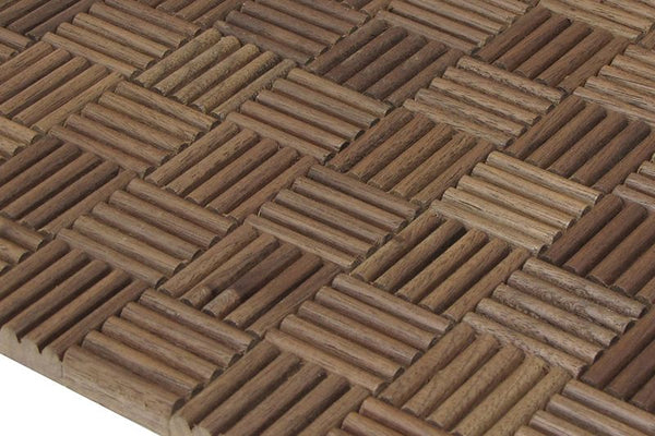 US Walnut Madlen Mesh-mounted Wood Mosaic Wall Tile - Livfloors Collection