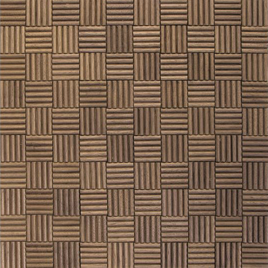 US Walnut Madlen Mesh-mounted Wood Mosaic Wall Tile - Livfloors Collection