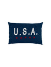USA Navy Linen Throw Pillow