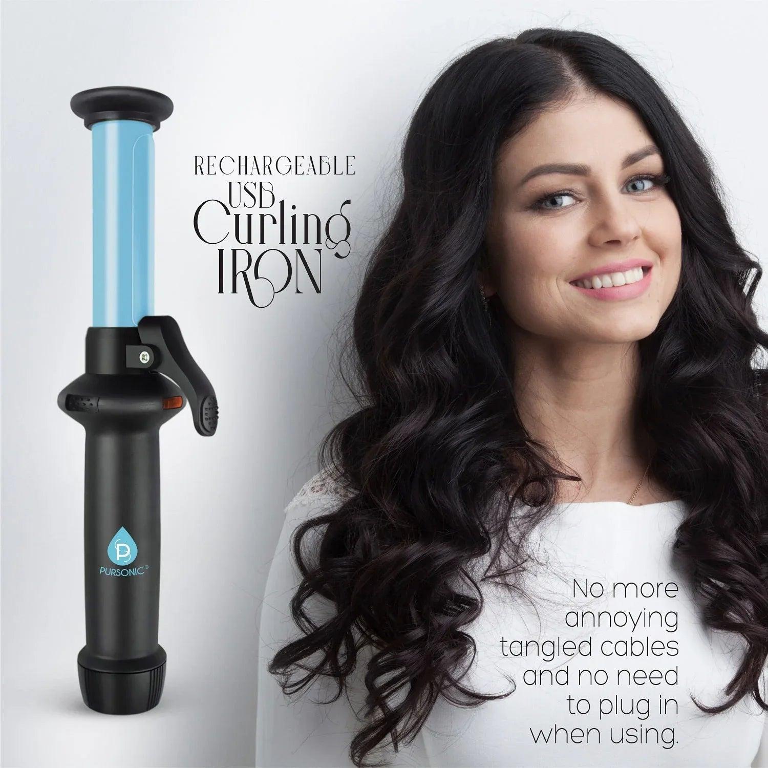 USB Rechargeable Mini Curling Iron - Gifts for You 'n Me