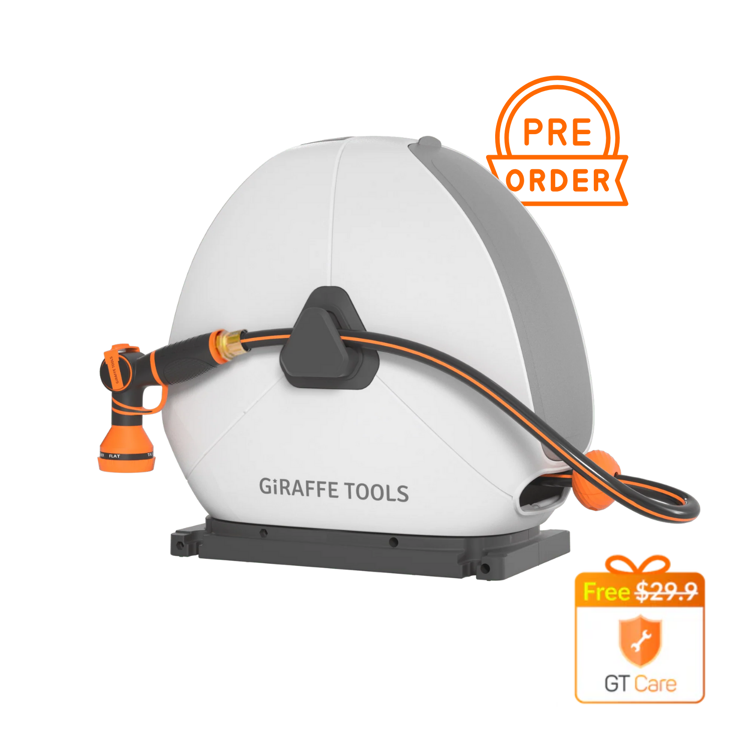 Ground-Mounted Retractable Hose Reel 82ft-130ft